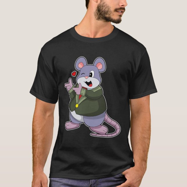 Mus som brudgumme med kostym t shirt (Framsida)