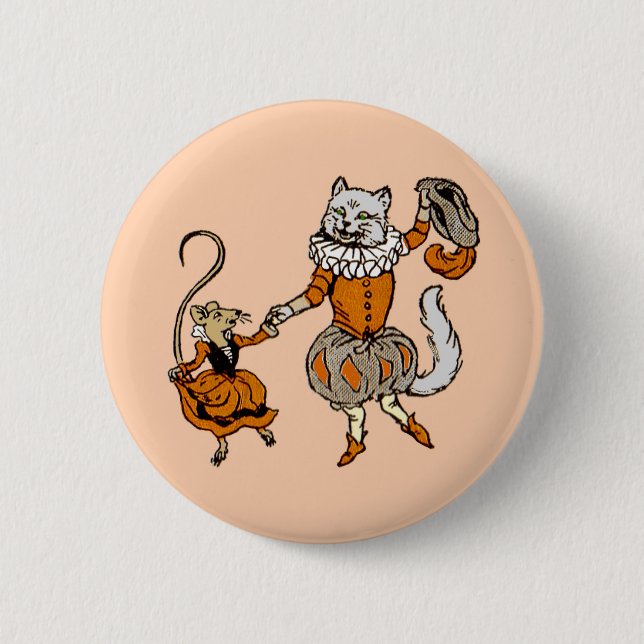 mus som dansar med en katt knapp (Framsida)
