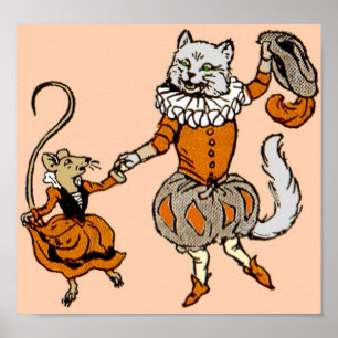 mus som dansar med en katt poster