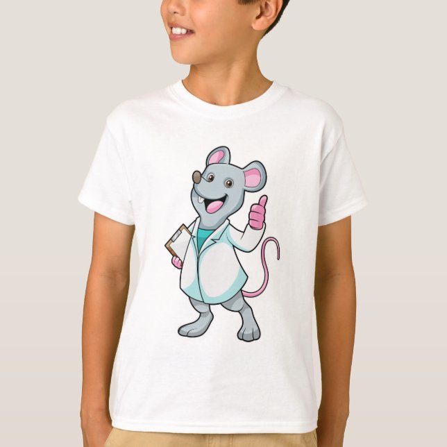 Mus som Doktor med Doktor jacka T Shirt (Framsida)