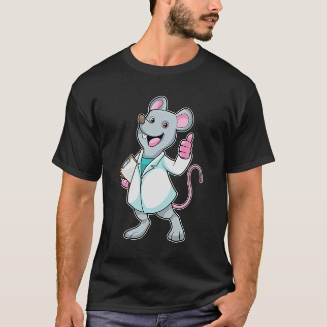 Mus som Doktor med Doktor jacka T Shirt (Framsida)