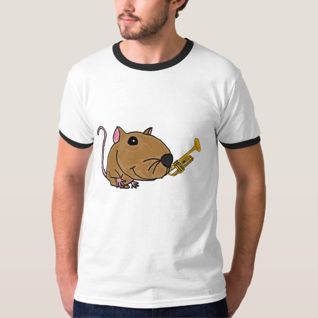 Mus som DU leker en trumpetskjorta Tee Shirt (Framsida)