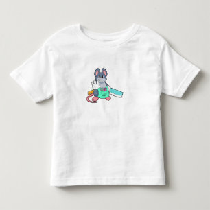 Mus som Hairdresser med saxar och komb T Shirt