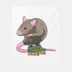 Mus som infogad skater med infogade skal fleecefilt