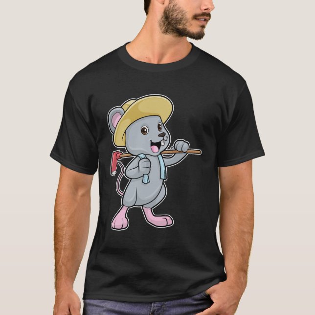 Mus som jordbrukare med Ax & Hat T Shirt (Framsida)