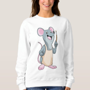 Mus som målarfärg med målarpensel t shirt