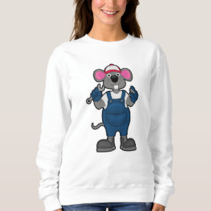 Mus som mekanik med besättning och skanner t shirt