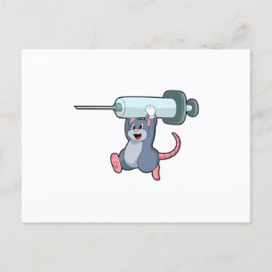 Mus som sjuksköterska med spruta.PNG Vykort