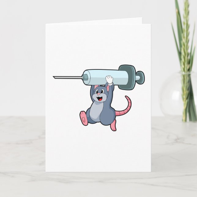 Mus som sjuksköterska med Syringe.PNG Kort (Framsida)