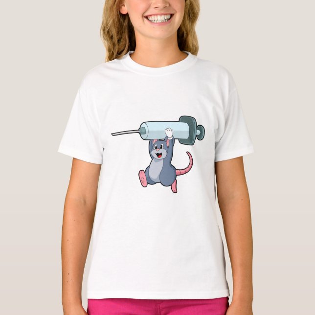 Mus som sjuksköterska med Syringe.PNG T Shirt (Framsida)