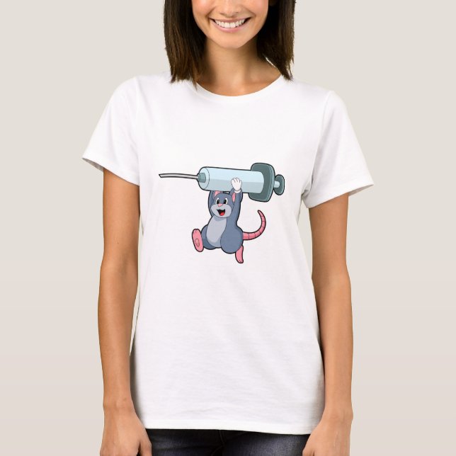 Mus som sjuksköterska med Syringe.PNG T Shirt (Framsida)