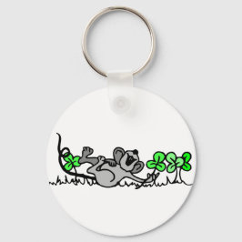 Mus som spelas in i schampinjoner nyckelring