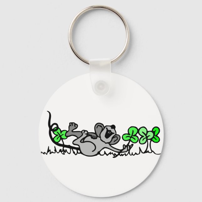 Mus som spelas in i schampinjoner nyckelring (Framsida)