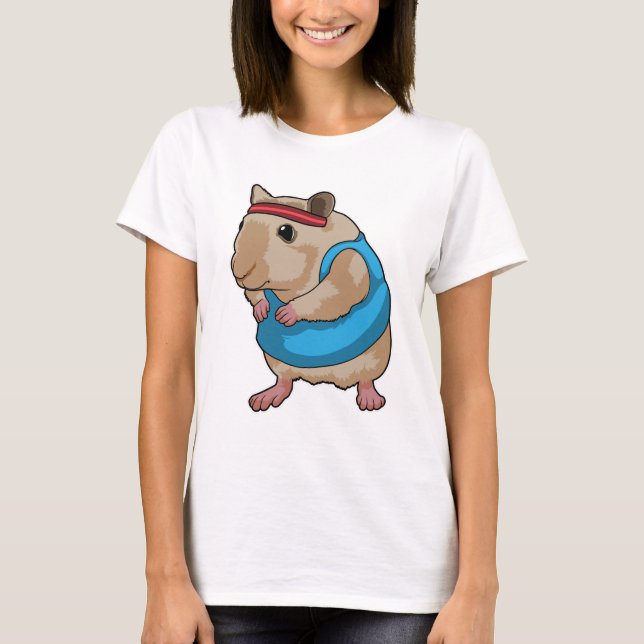 Mus som Springer med huvudband T Shirt (Framsida)