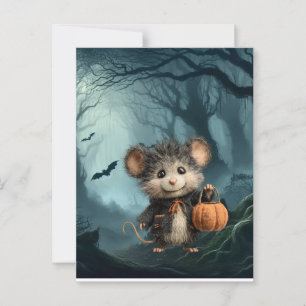 Mus Trick or Treater Halloween Vykort