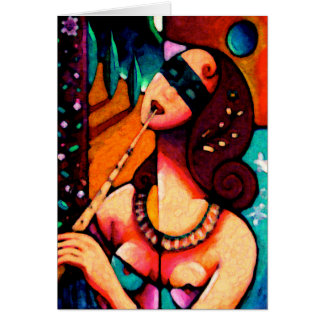 Musa för EuterpeMythologygudinna av musik Hälsningskort