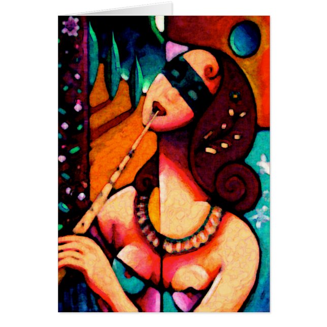 Musa för EuterpeMythologygudinna av musik Hälsningskort (Framsidan)