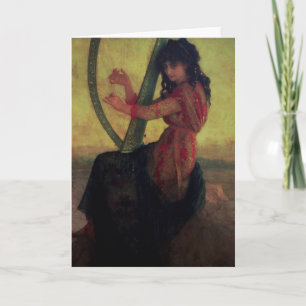 Musa som leker harpan kort