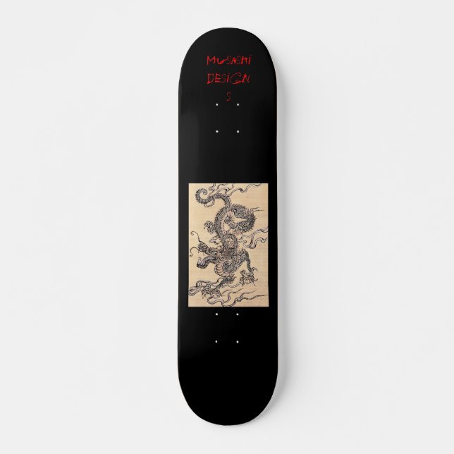Musashi Designer Dragon Skateboard Bräda 20 Cm (Framsida)
