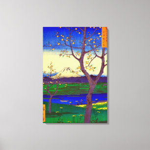 Musashi Koshigaya Zai Mount Fuji Utagawa Hiroshige Canvastryck