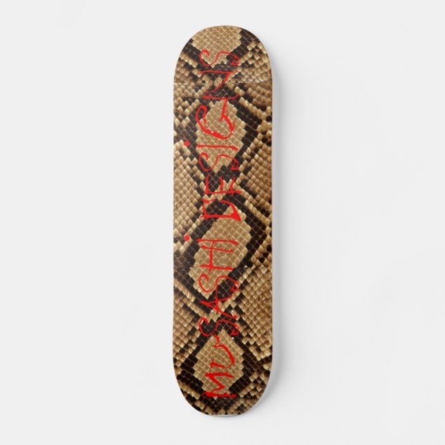 Musashi planlägger Snakeskin Old School Skateboard Bräda 18 Cm (Framsida)
