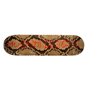 Musashi planlägger Snakeskin Old School Skateboard Bräda 18 Cm