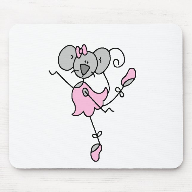 MusBallerinastick figur Mousepad Musmatta (Framsidan)