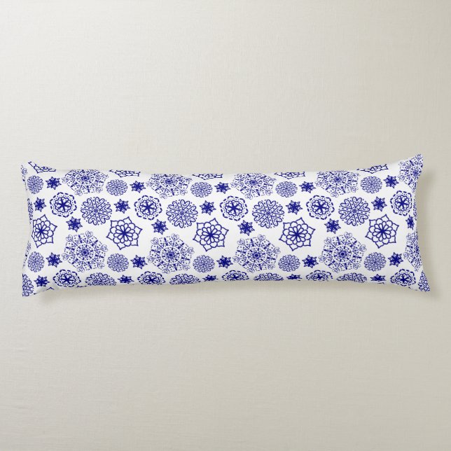 Musblåpatten blommigt kroppskudde (Baksidan)