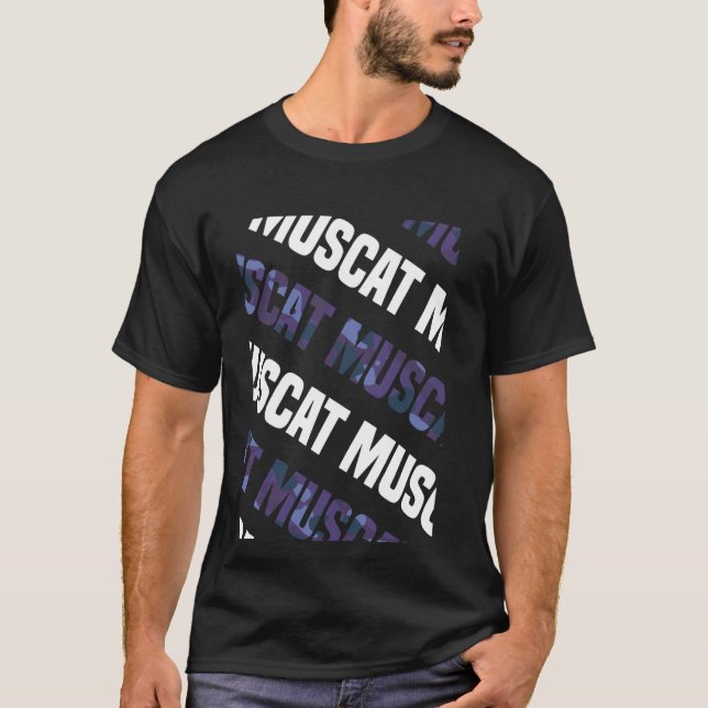 Muscat Camo Mönster Lila Camouflage T Shirt (Framsida)