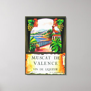 Muscat De Valence Vin LabelEurope Canvastryck