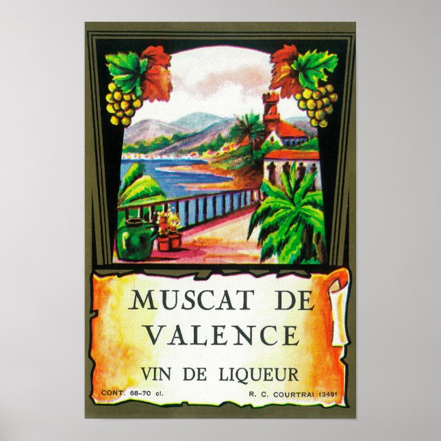 Muscat De Valence Vin LabelEurope Poster (Framsidan)