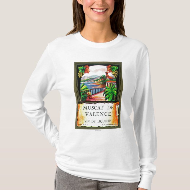 Muscat De Valence Vin LabelEurope Tee Shirt (Framsida)