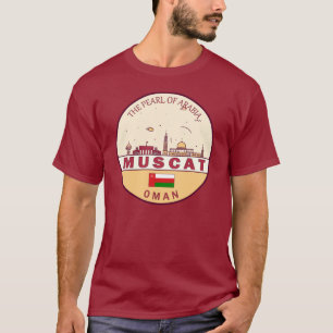 Muscat Oman City Skyline Emblem T Shirt