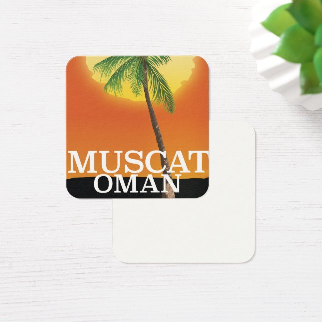 Muscat Oman-semester poster Fyrkantigt Visitkort (Skivbord)
