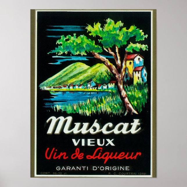 Muscat Vieux Vin LabelEurope Poster (Framsidan)