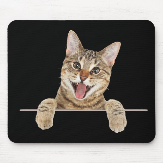 Muschad för leende Tabby katt Musmatta (Framsidan)