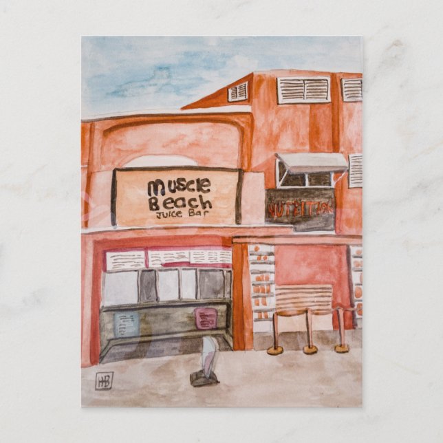 Muscle Beach Vykort (Framsida)