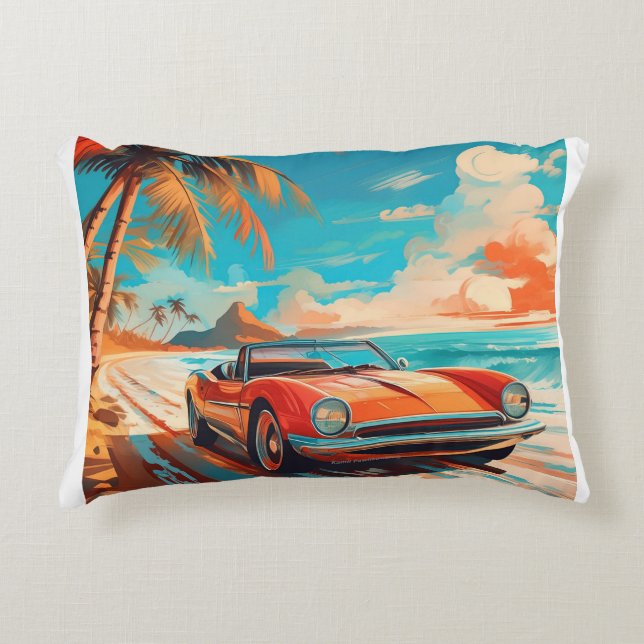 Muscle Car Älskare Pillow Prydnadskudde (Framsidan)