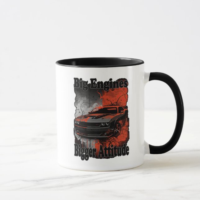 Muscle Car Big Engines Bigger Attitude Mugg (Höger)