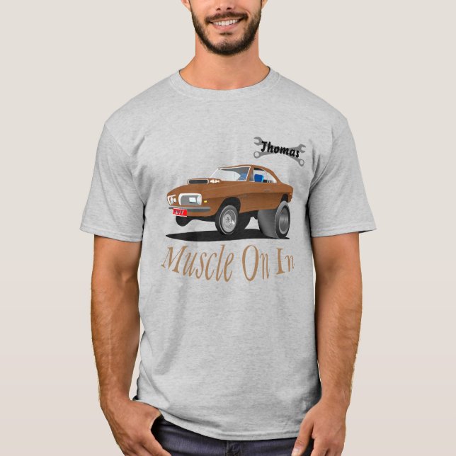 Muscle Car Chevelle 454 Personlig T Shirt (Framsida)