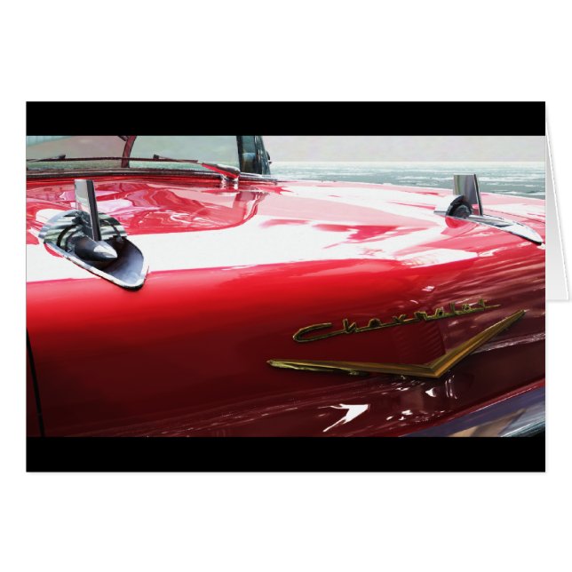 Muscle car Chevrolet 1957 Hälsningskort (Framsidan Horizontal)