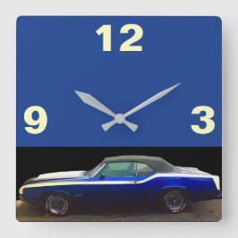 MUSCLE CAR FYRKANTIG KLOCKA