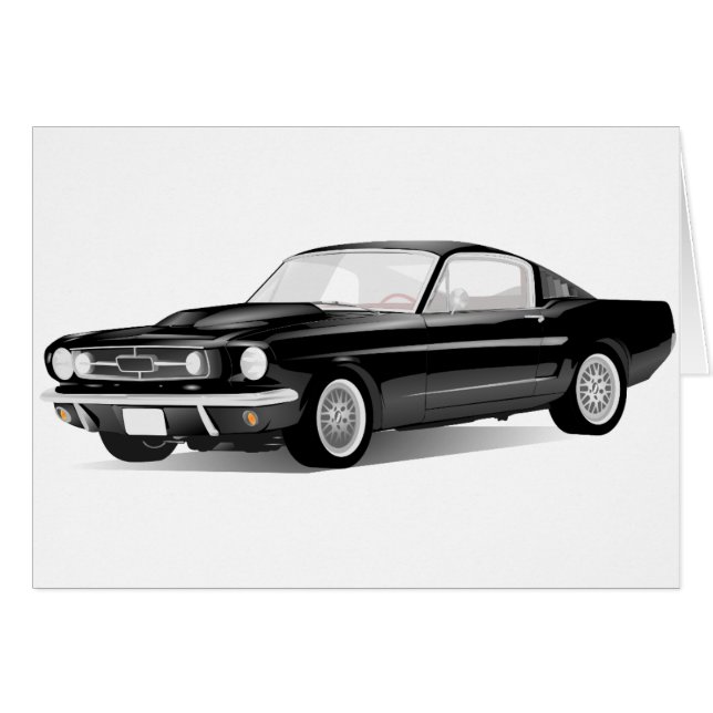 Muscle Car Hälsningskort (Framsidan Horizontal)