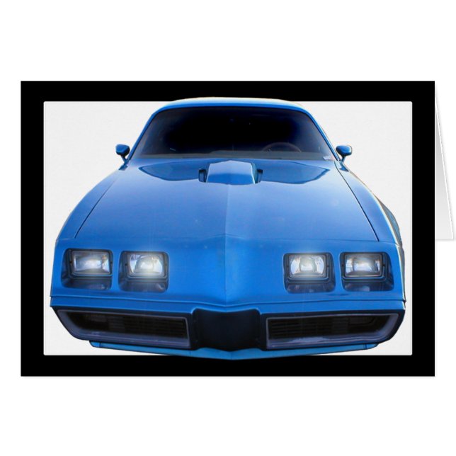 Muscle Car Hälsningskort (Framsidan Horizontal)