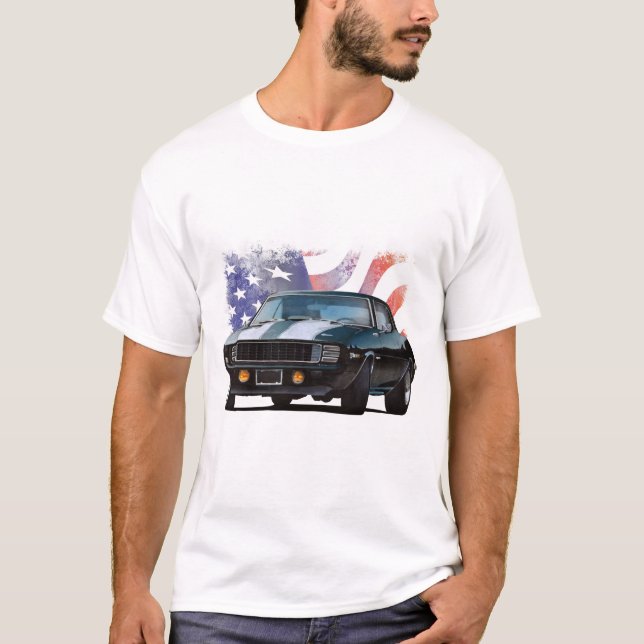 Muscle Car i Amerika T Shirt (Framsida)