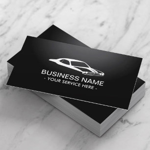 Muscle Car Professionell Black Automotive Visitkort