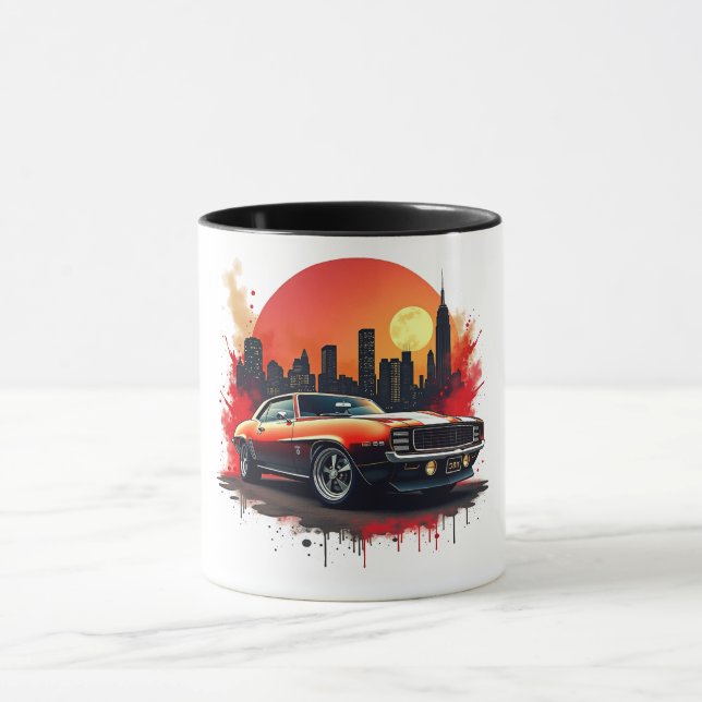 Muscle Car Street Art Coffee Cup Mugg (Center)