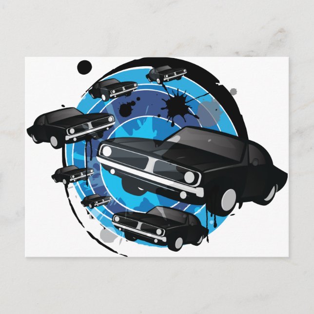 Muscle Car Vykort (Framsida)