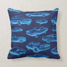 Muscle Cars Dekorativ kudde - Blue Glow