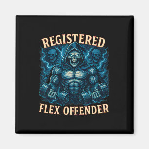 Muscle Grim Reaper Registered Flex Offender Lung Magnet